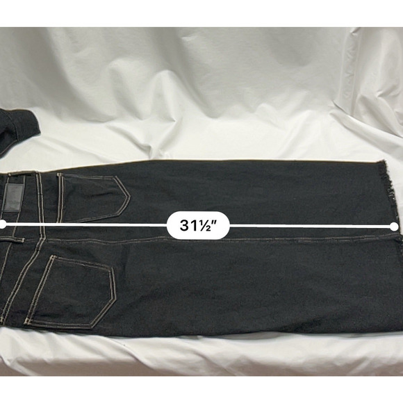 Pistola Women's Amira Long Sleeve Denim Jean Sheath Midi Dress In Noir Size S - Picture 10 of 12